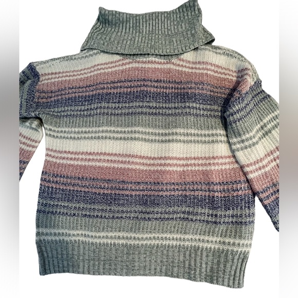 Multicolored pastel tone turtleneck Sweater - Size Small - comfy fit - Picture 2 of 4